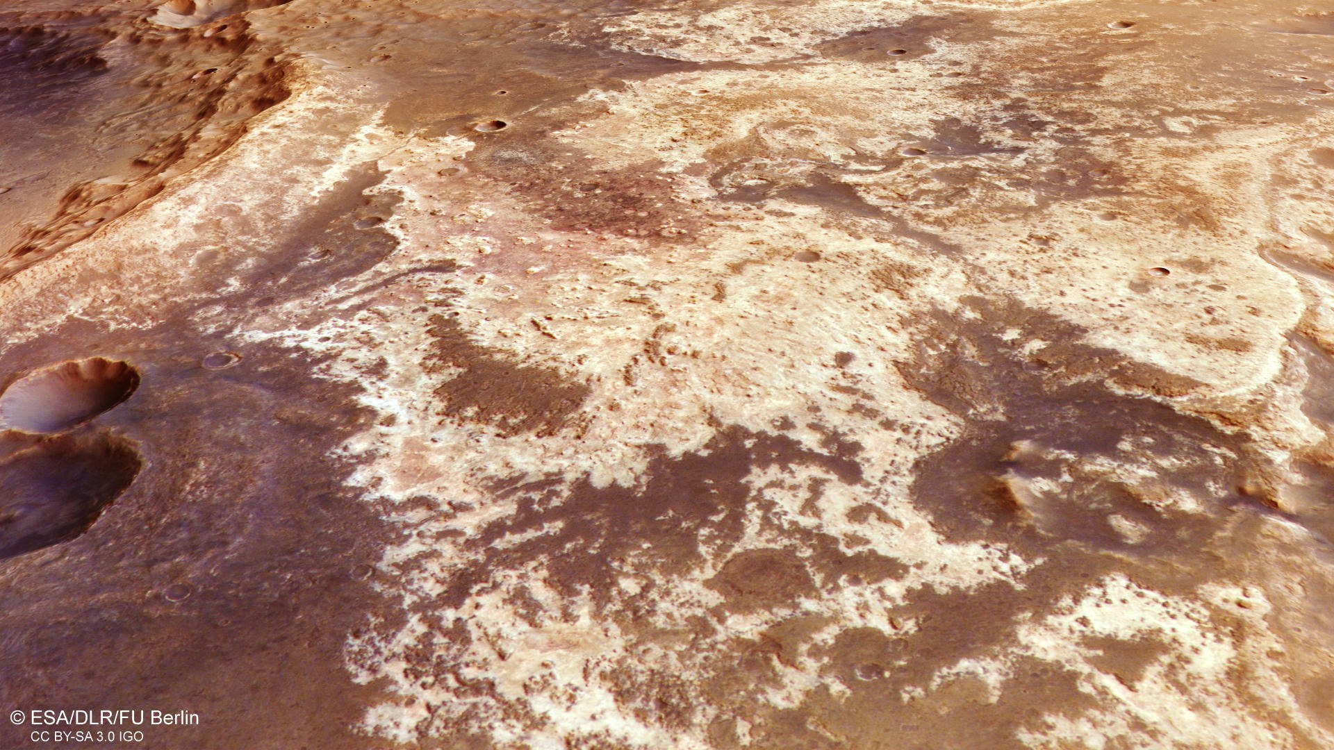 Wasserhaltige Tonminerale im Westen von Mawrth Vallis