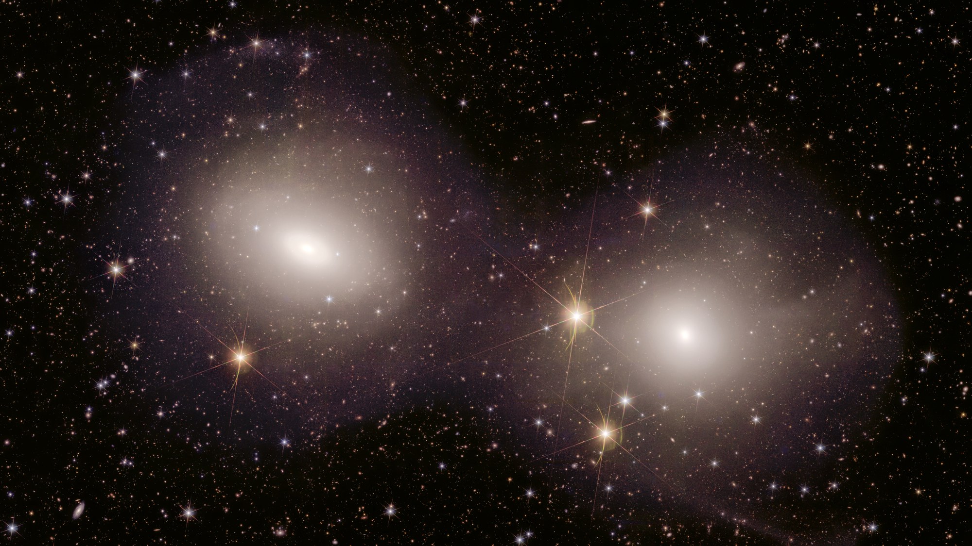 Kollision von Galaxien im Sternbild Schwertfisch