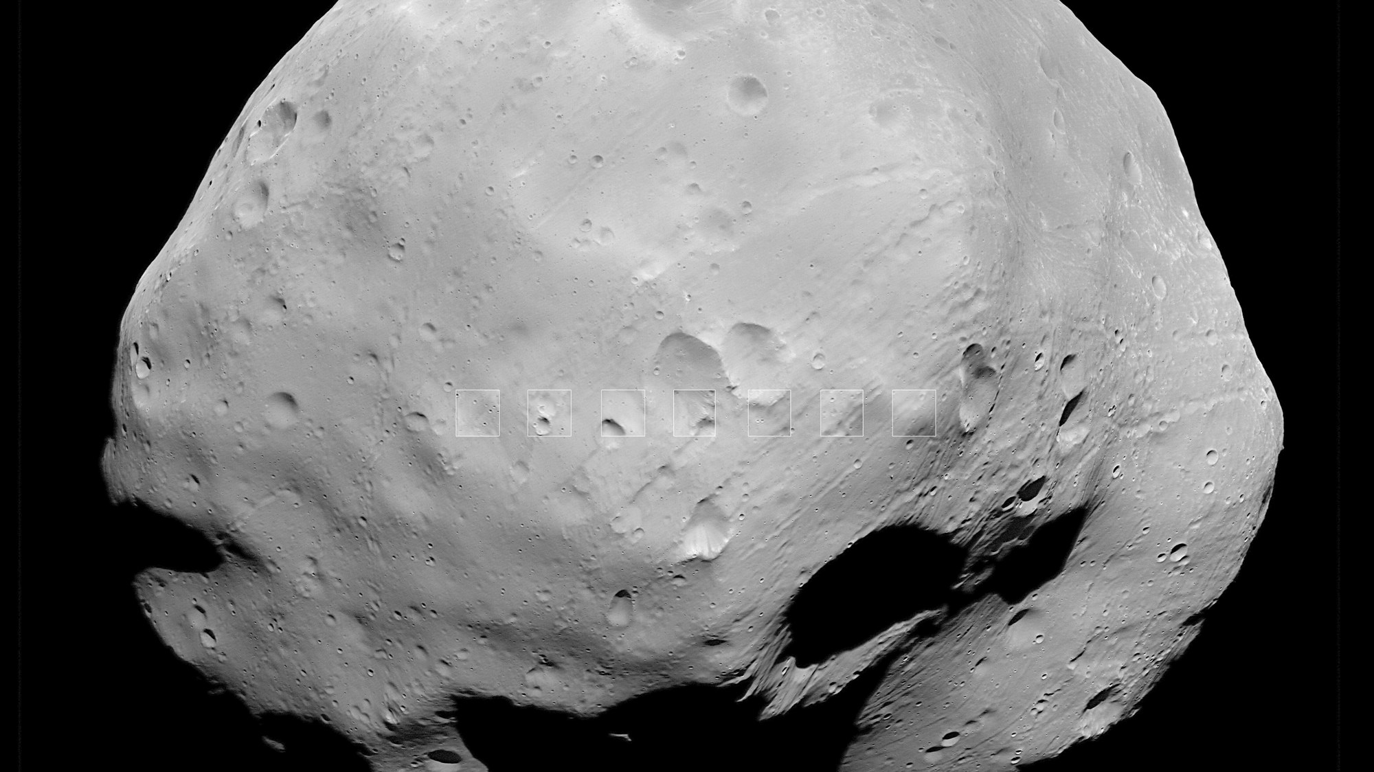 Details der Phobos-Oberfläche