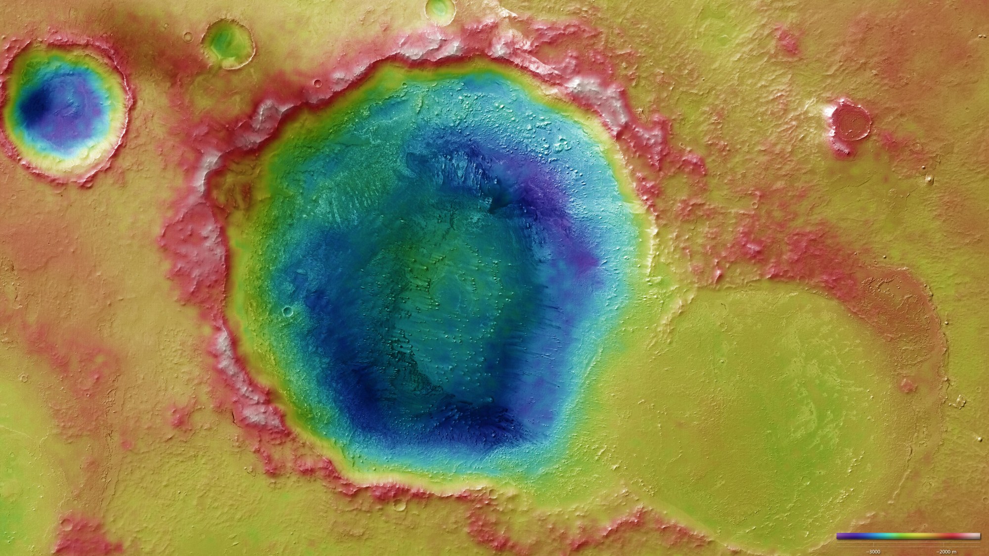 Topographische HRSC-Bildkarte von Meridiani Planum