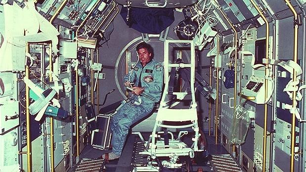 Ulf Merbold während der Spacelab-1-Mission