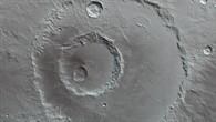 Anaglyphenbild des Hadley-Kraters