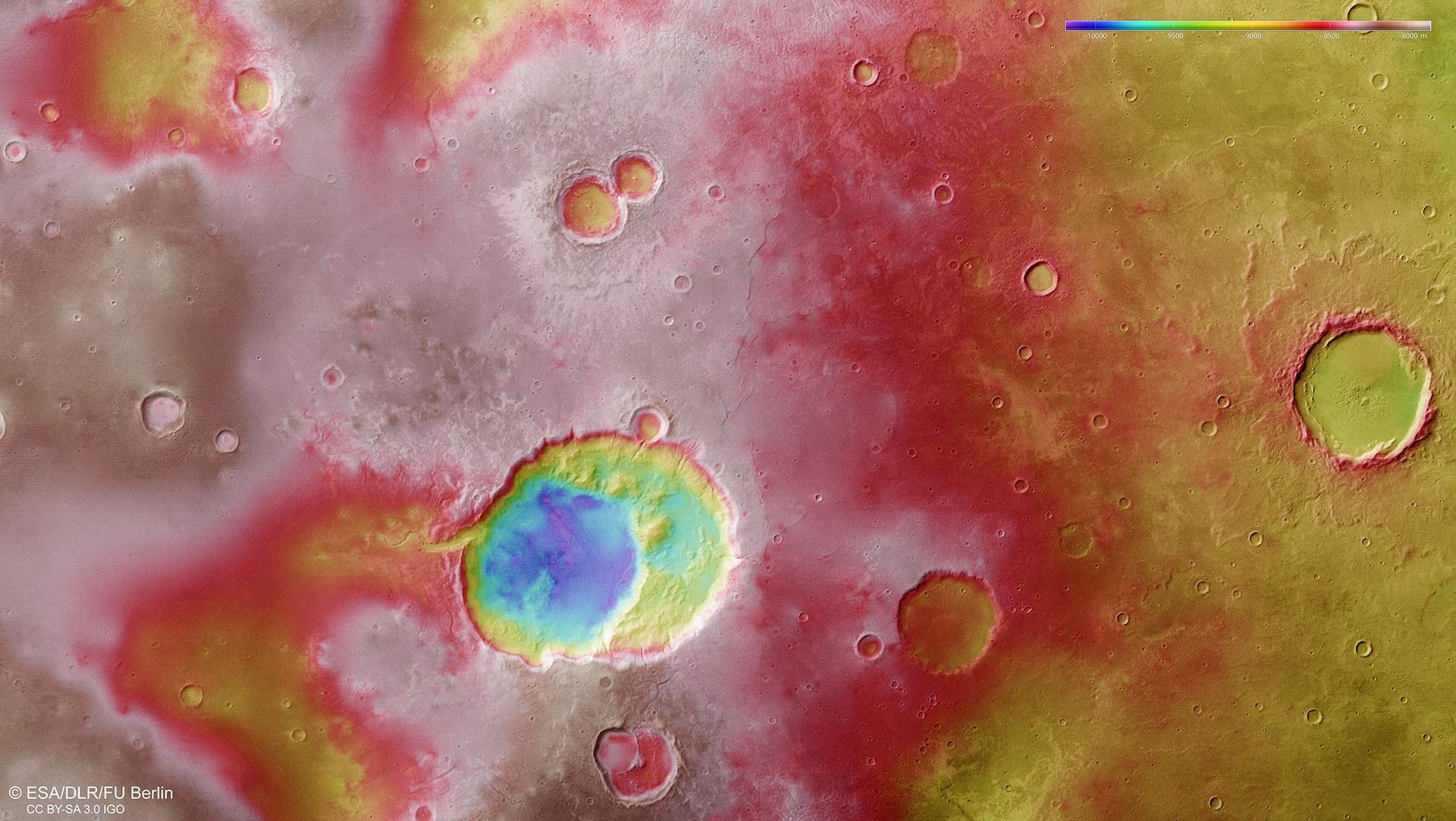 Topographische Bildkarte von Siloe Patera