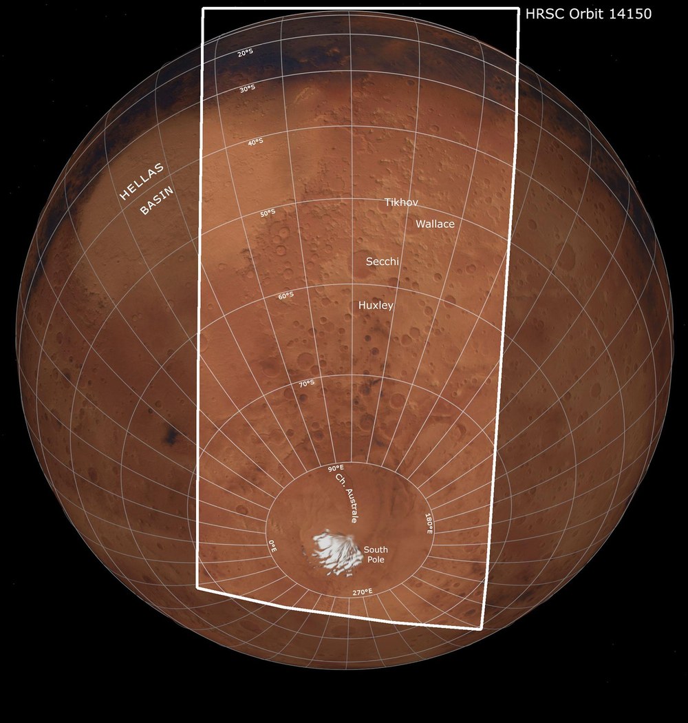 Globale Ansicht des Mars