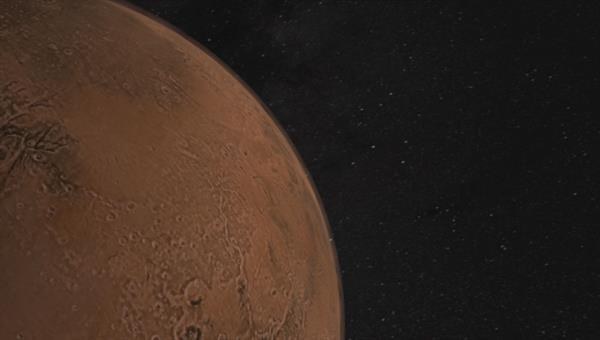 Die Landestelle von Schiaparelli, Landemodul der ESA-Mission ExoMars 2016, auf dem Mars