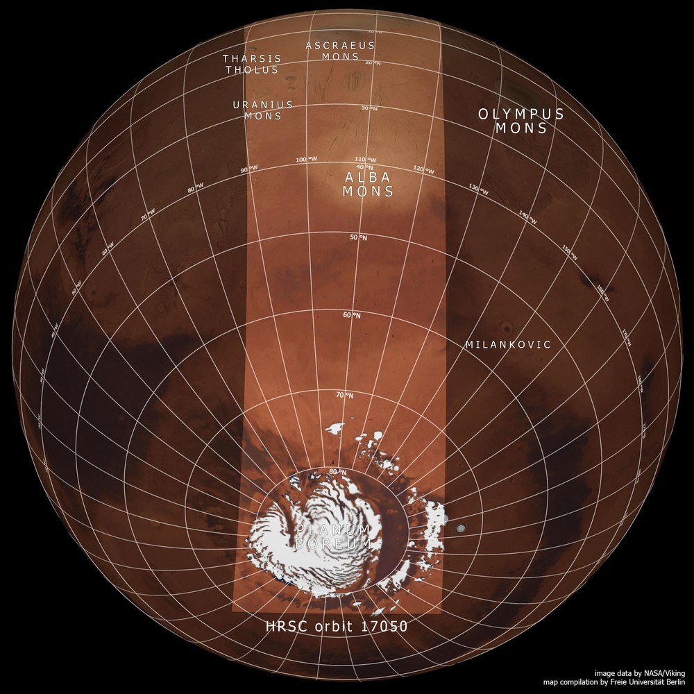 HRSC-Bildstreifens des Orbits 17.050