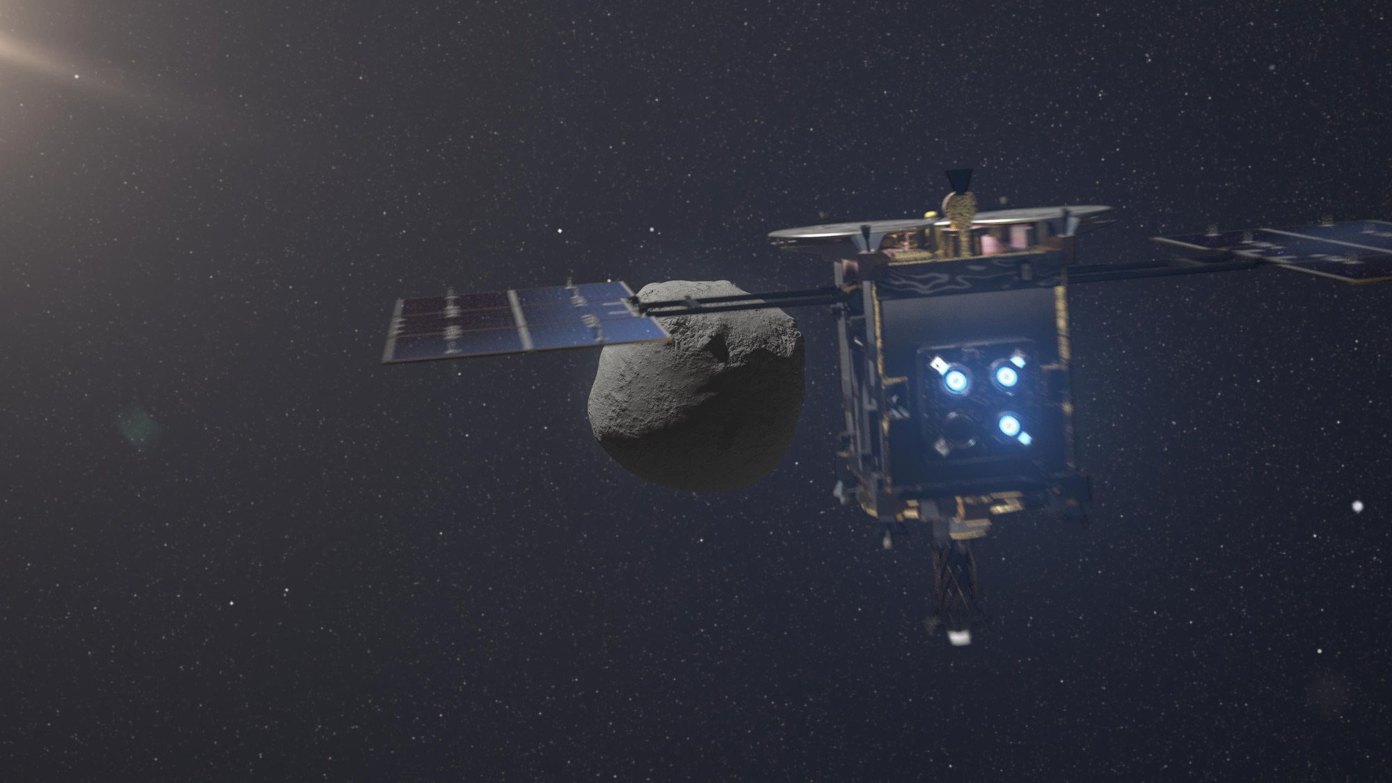 Annäherung an den Asteroiden