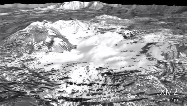 Animation: Überflug über den Krater Occator