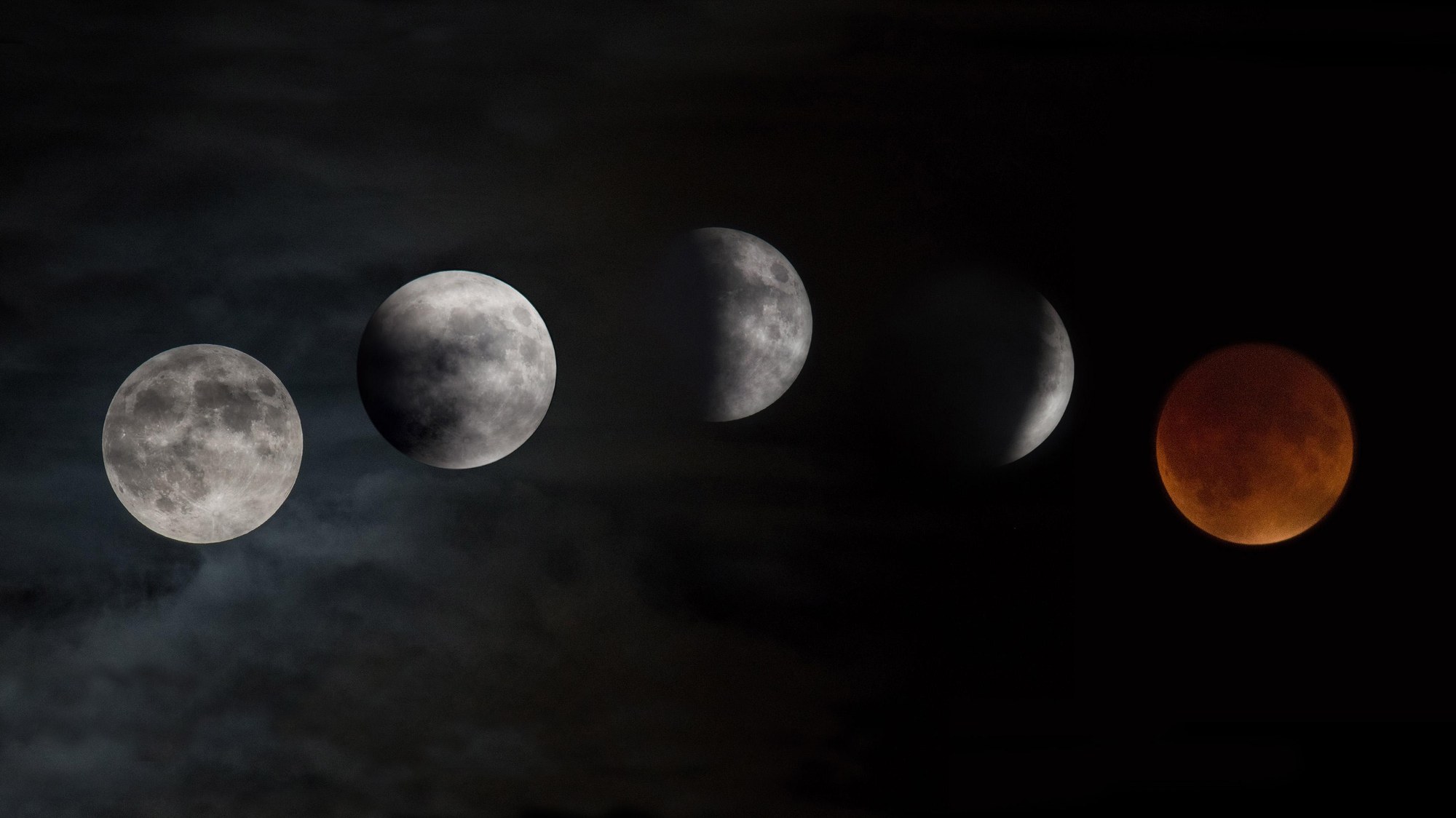 Die Phasen einer Mondfinsternis