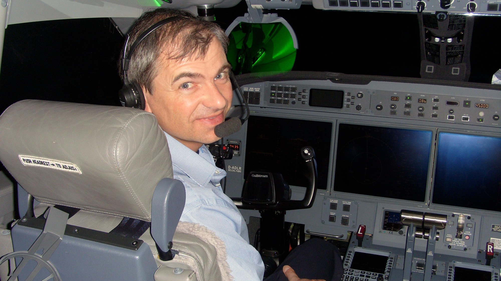 Stefan Grillenbeck im Cockpit