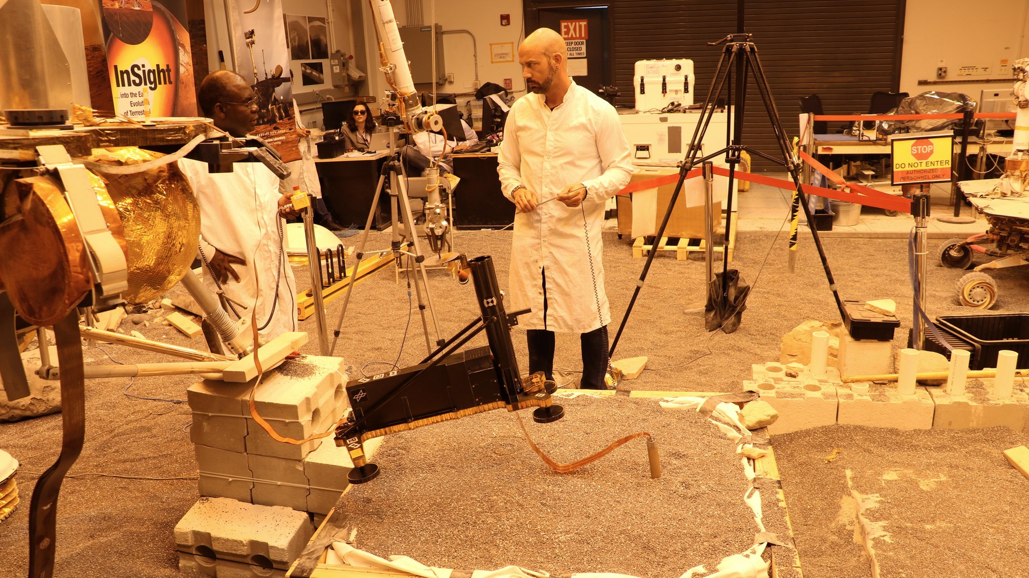Marsmaulwurf - Tests mit dem HP3-Experiment beim JPL in Kaliforniern