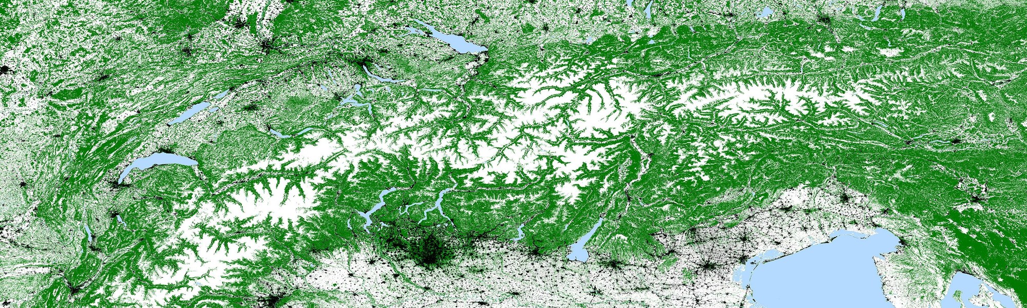 TDX-Waldkarte: Alpen