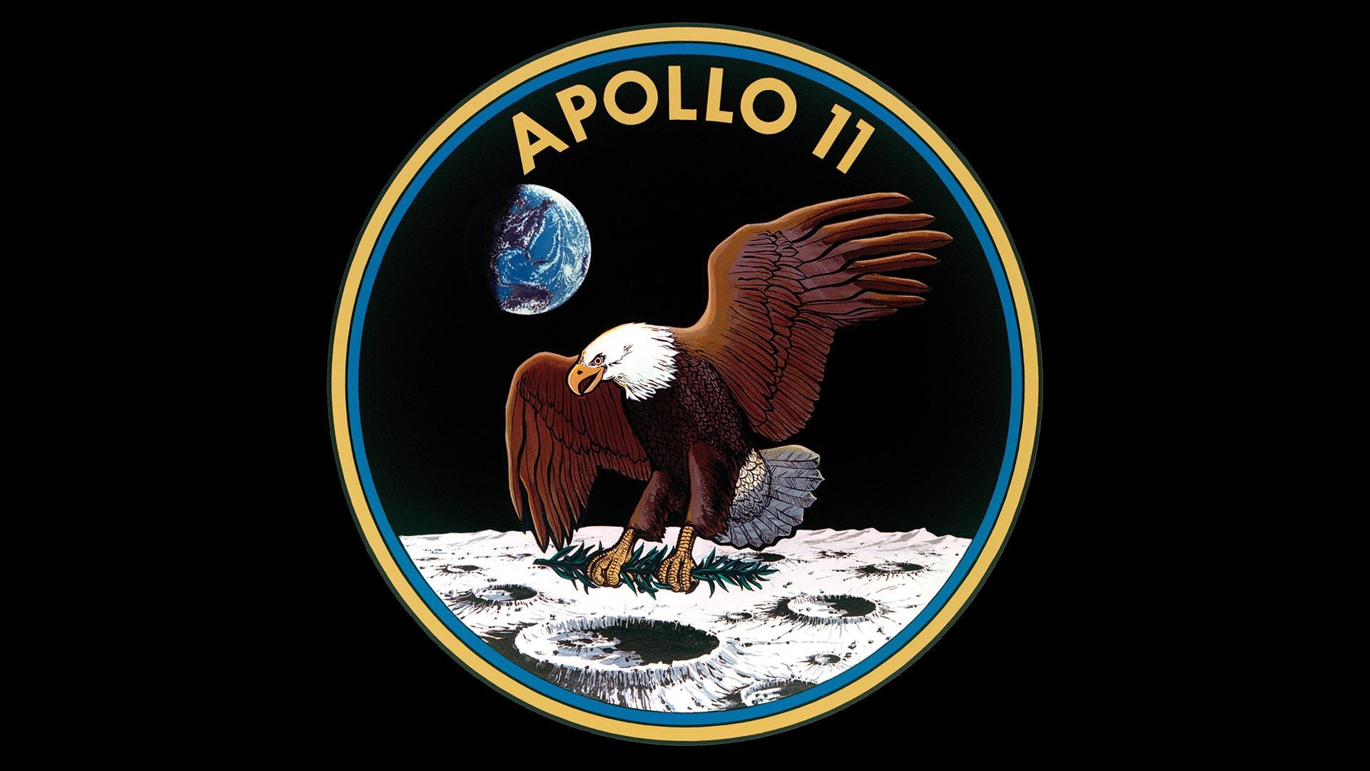 Apollo-11-Missionsemblem: Adler als Friedenstaube