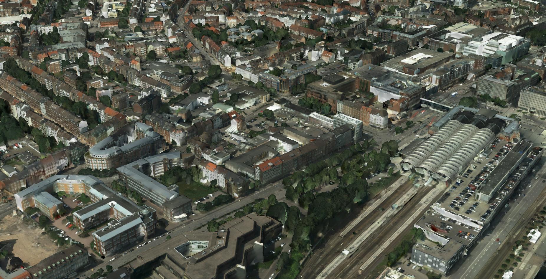 3D-Modell der Innenstadt Kiel