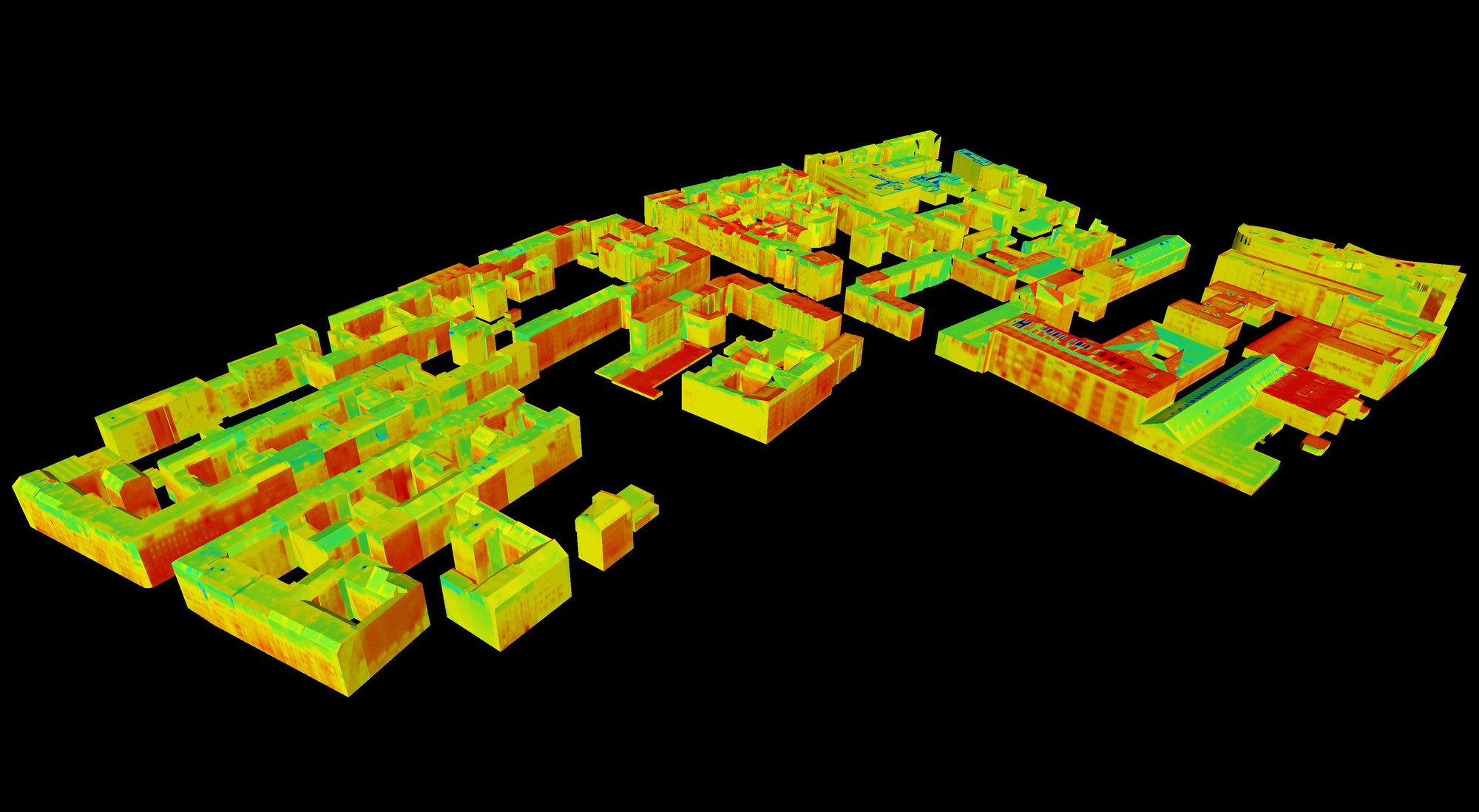 3D Modell eines Wohngebietes