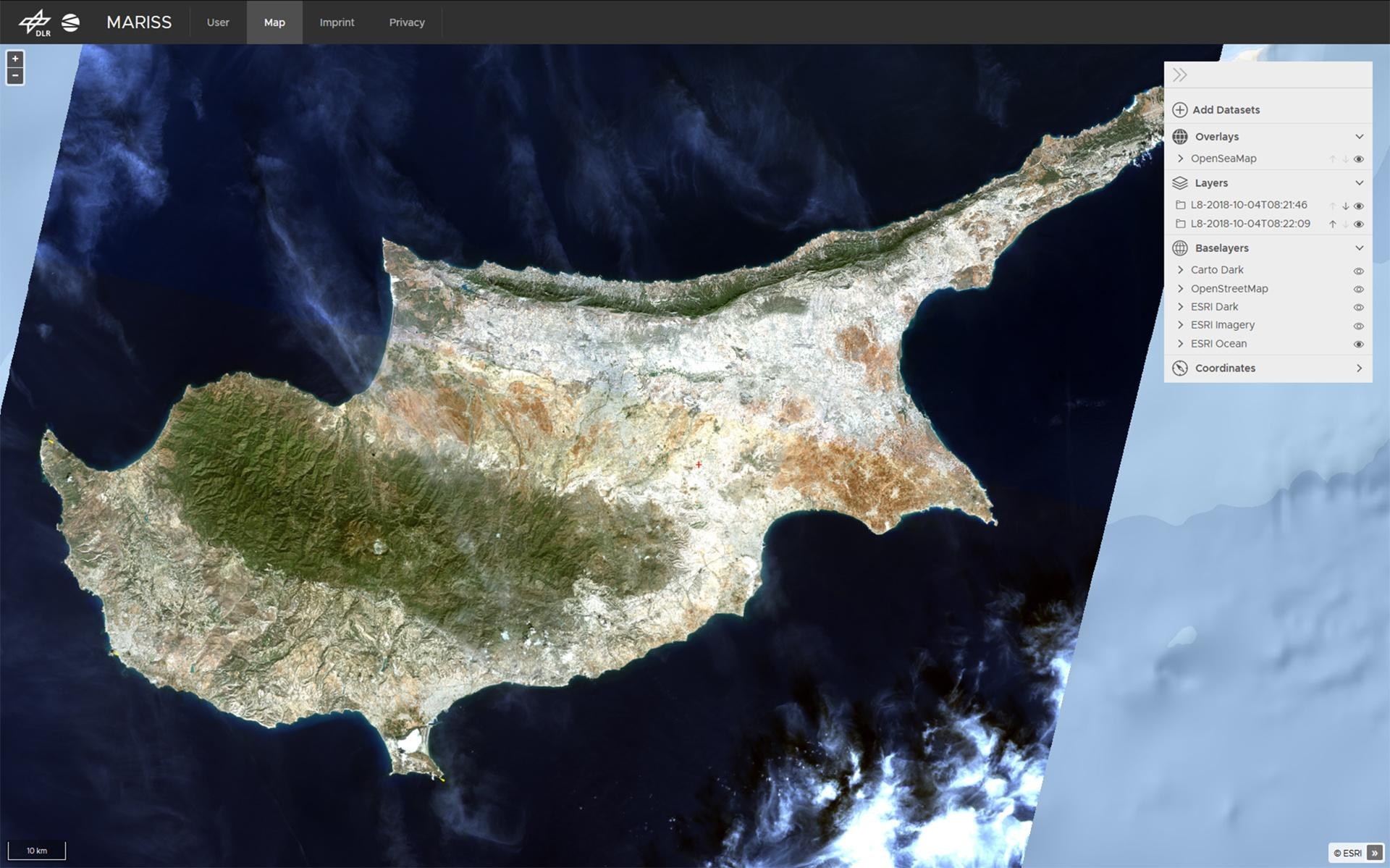 Landsat-8 Mosaik von Zypern