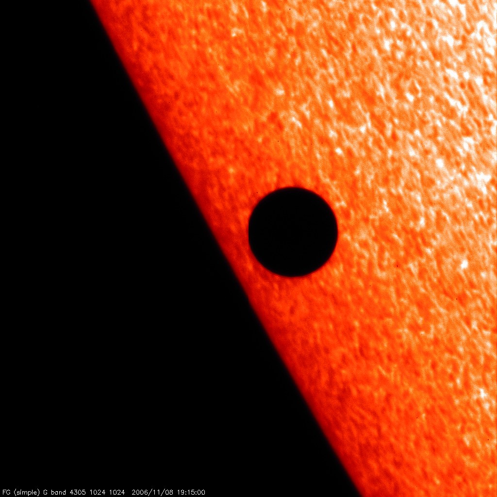 Merkurtransit 2006 fotografiert vom japanischen Weltraumteleskop Hinode