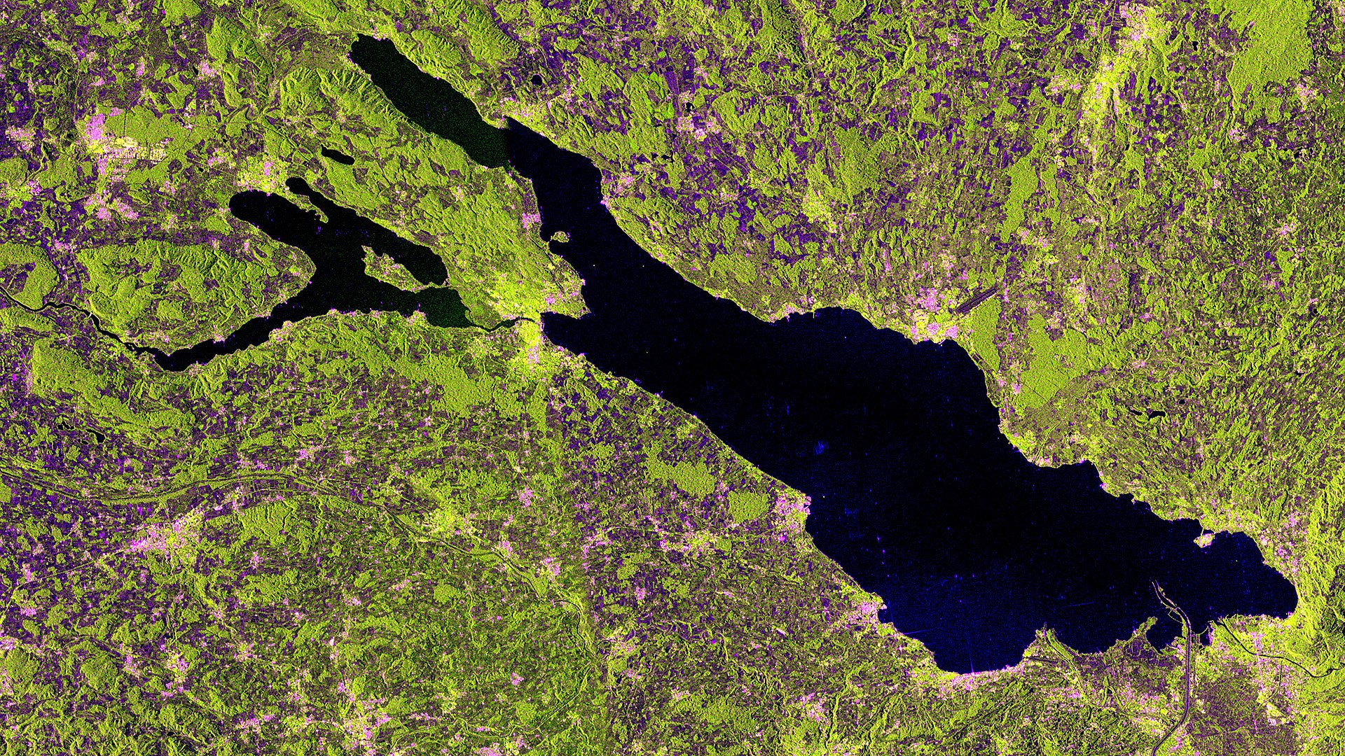 Satellitenbild Bodensee
