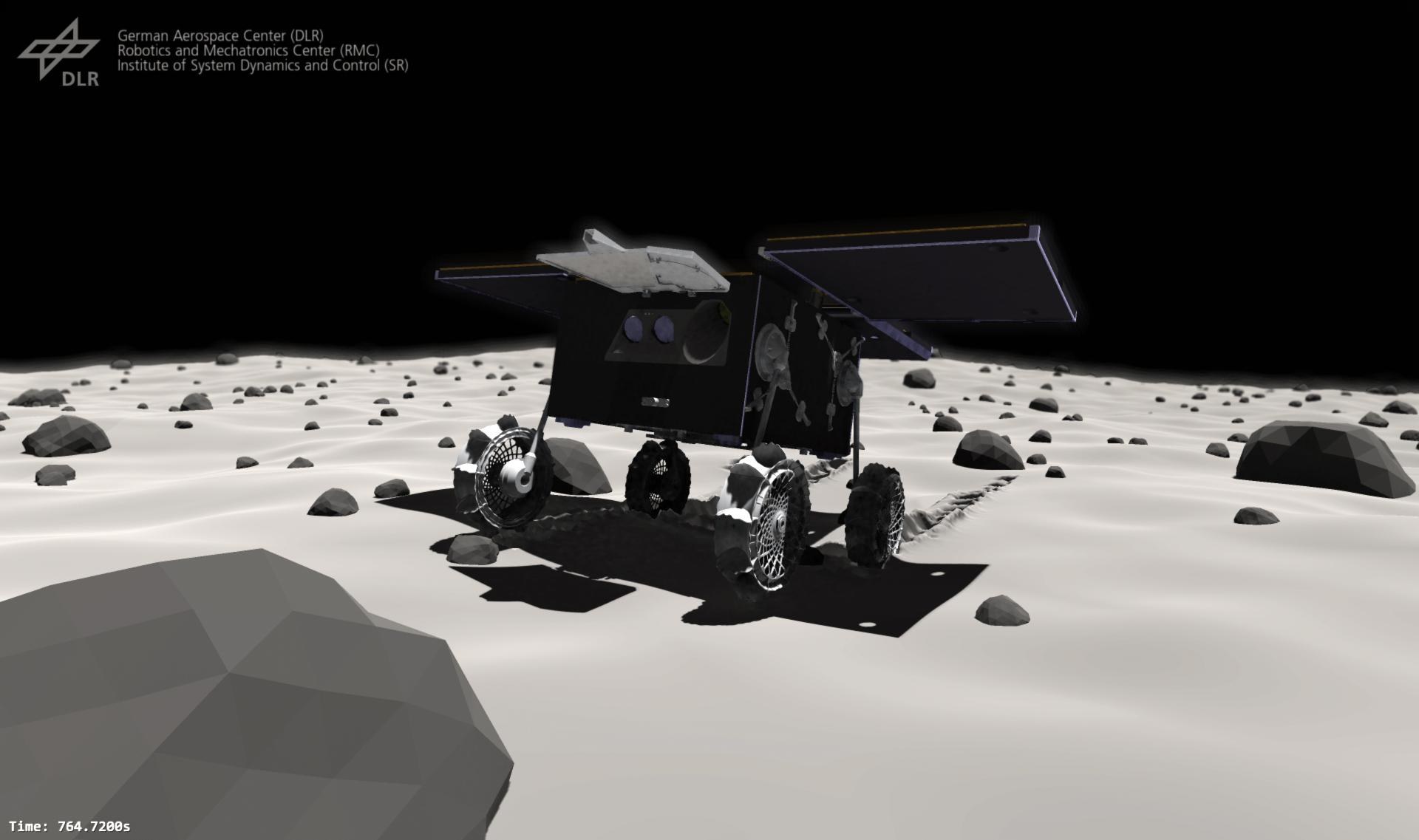 Animation des fahrenden MMX-Rovers auf Phobos