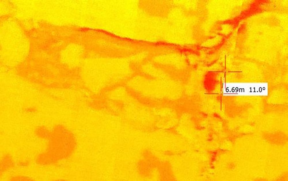 Bild einer Eisfläche im thermalen Infrarot (TIR)