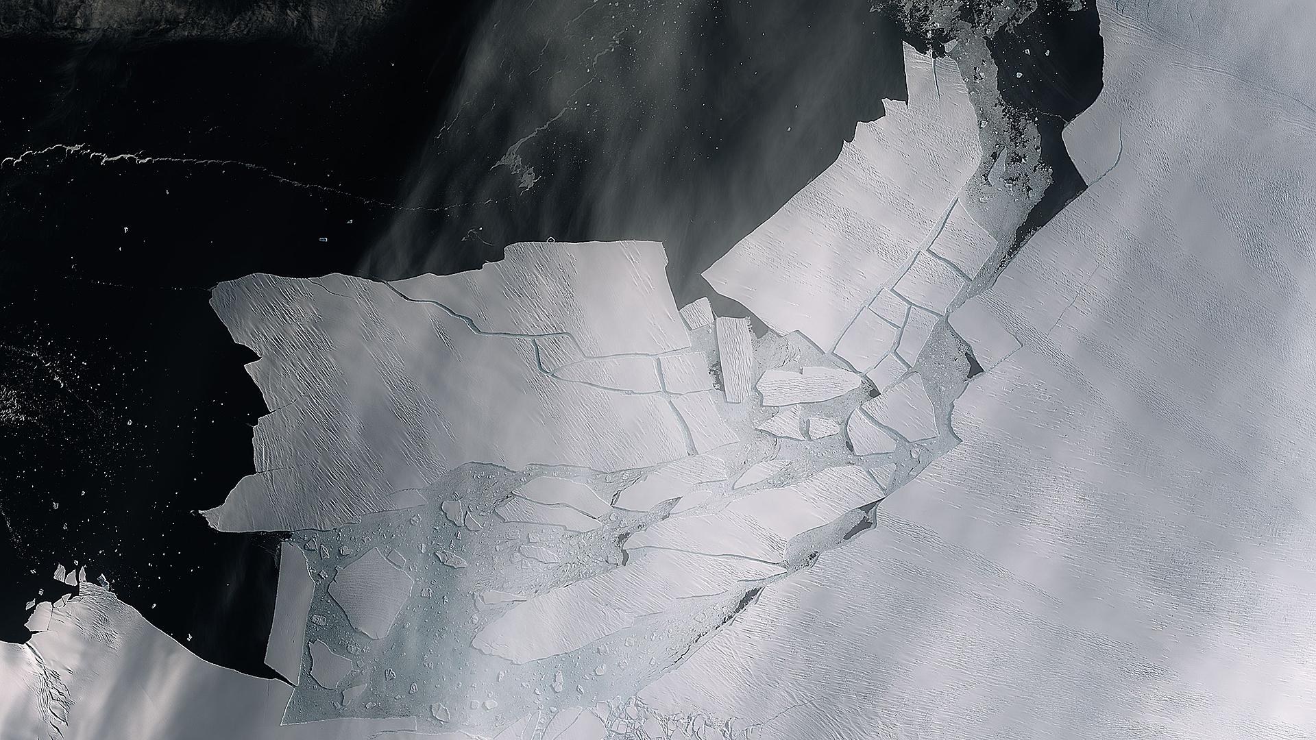 Auseinanderbrechen des Pine-Island-Gletschers