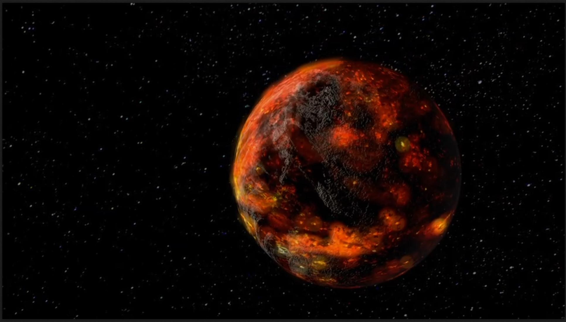 Magmaozean und erste Gesteinskruste auf dem Mond