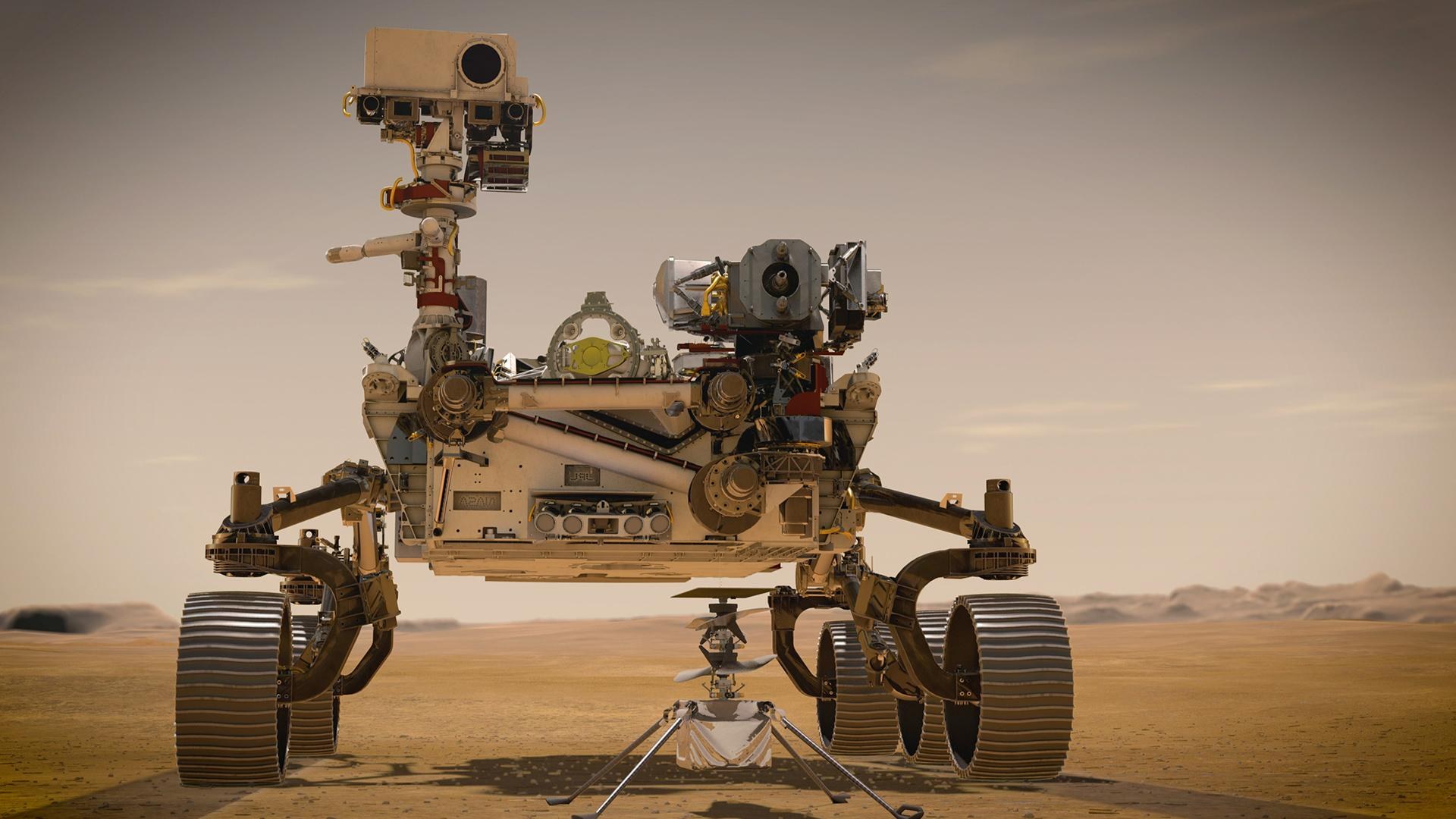 Mars-Rover “Perseverance” und Hubschrauberdrohne “Ingenuity”