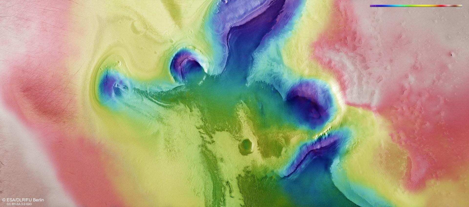 Die Topographie eines Marsengels