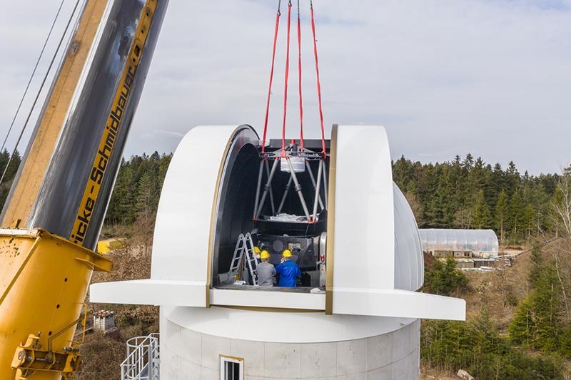 Montage des Teleskops
