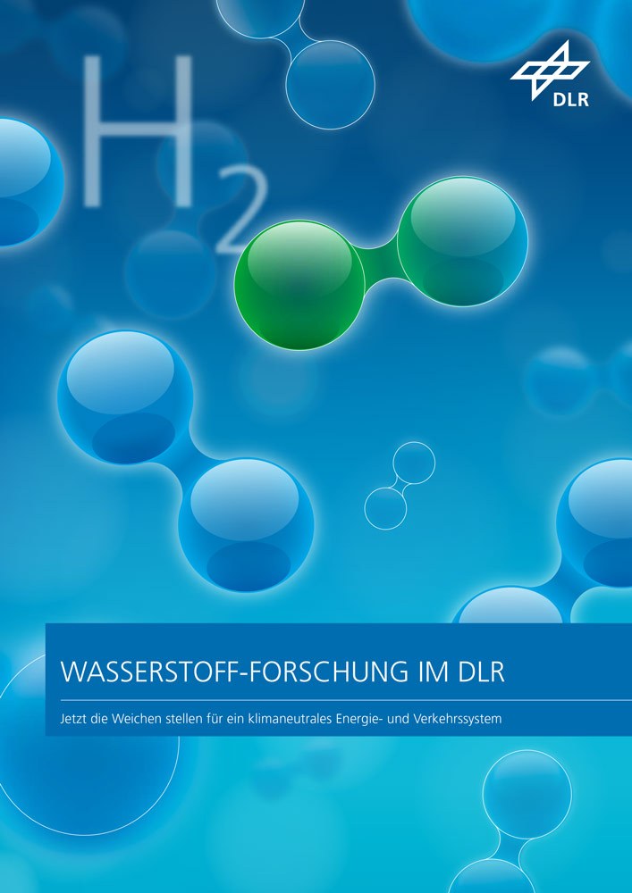 Cover des DLR-Flyer: WASSERSTOFF-FORSCHUNG IM DLR
