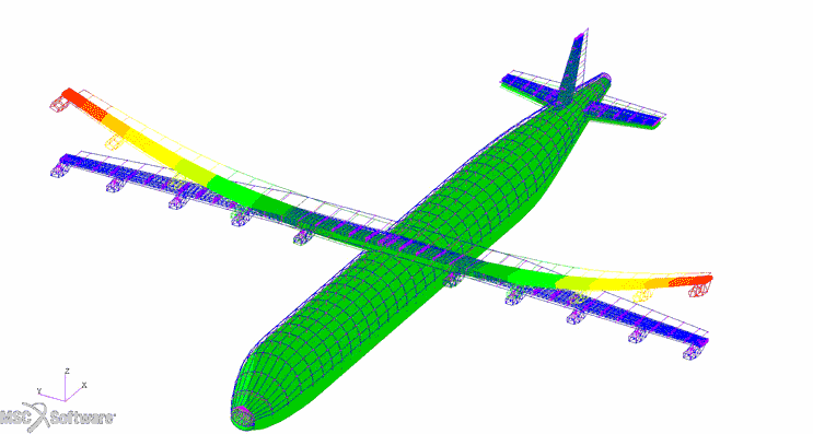 Finite-Elemente-Modell der Flugzeugstruktur – Dynamische Analyse des Flügels