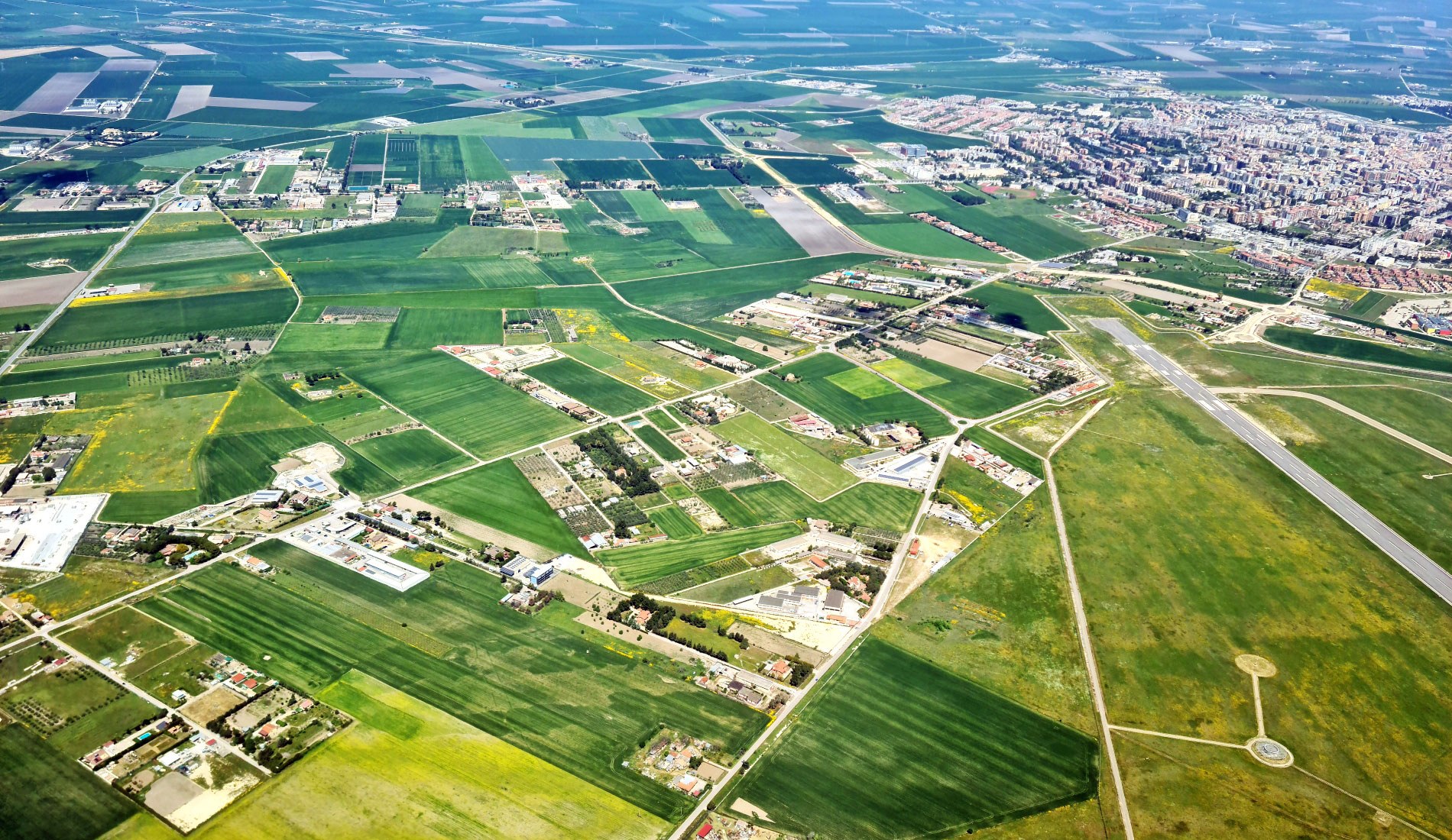 Luftbild des Testgebiets bei Foggia.