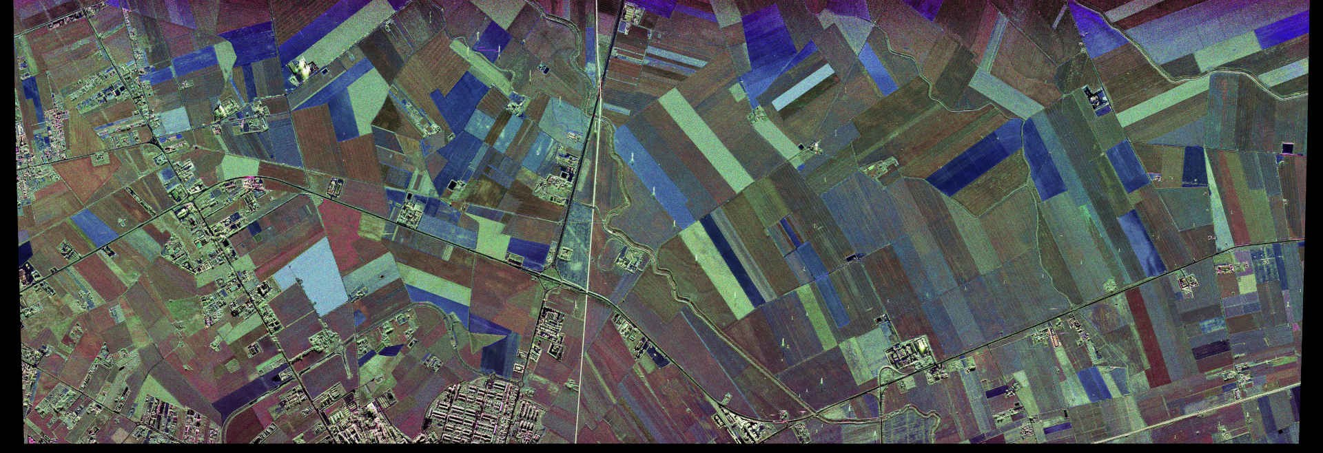 C-Band-Radarbild des Testgebiets bei Foggia.