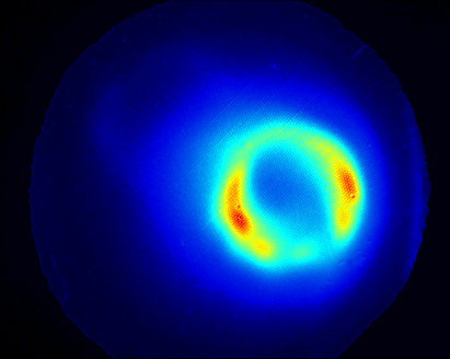 Erstes Sondenbild der Wärmefreisetzung einer Wasserstoff-Flamme