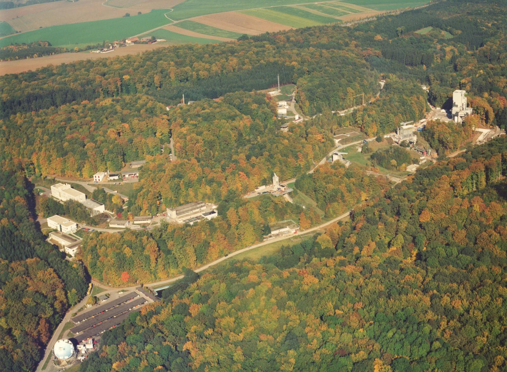 Luftaufnahme des Standorts Lampoldshausen