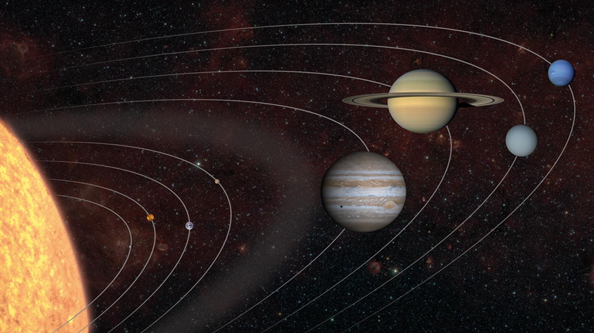 Darstellung des Sonnensystems