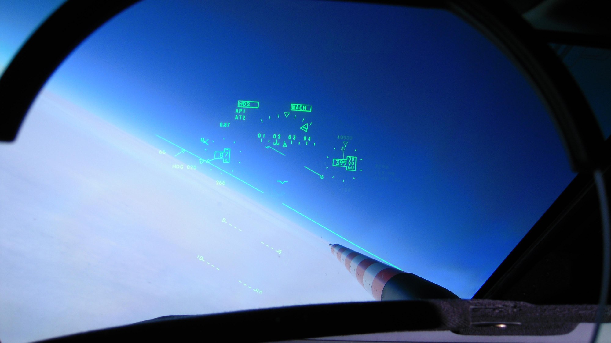 Blick aus dem Cockpit von HALO
