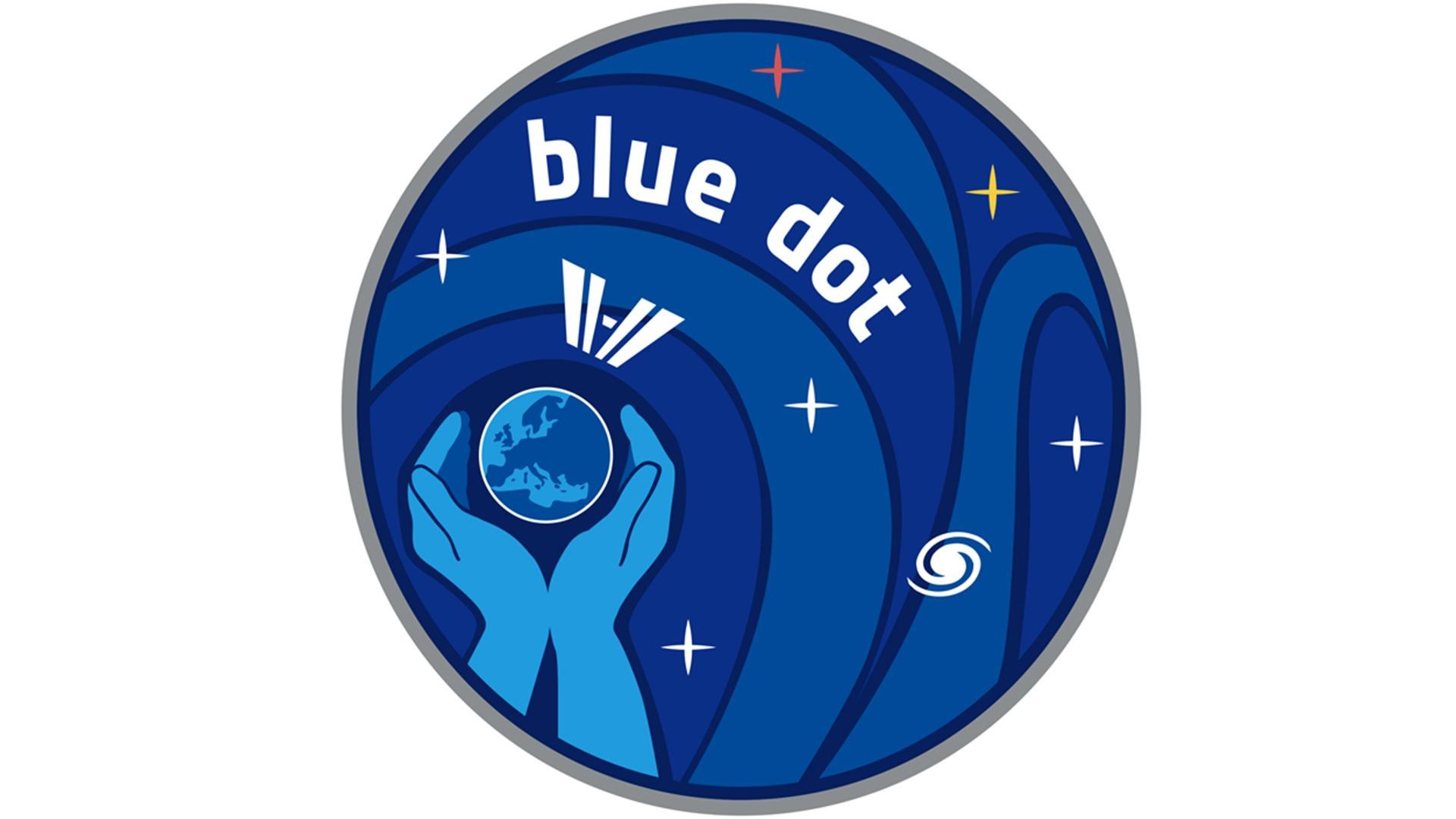 Das Logo zur ISS-Mission „The Blue Dot“