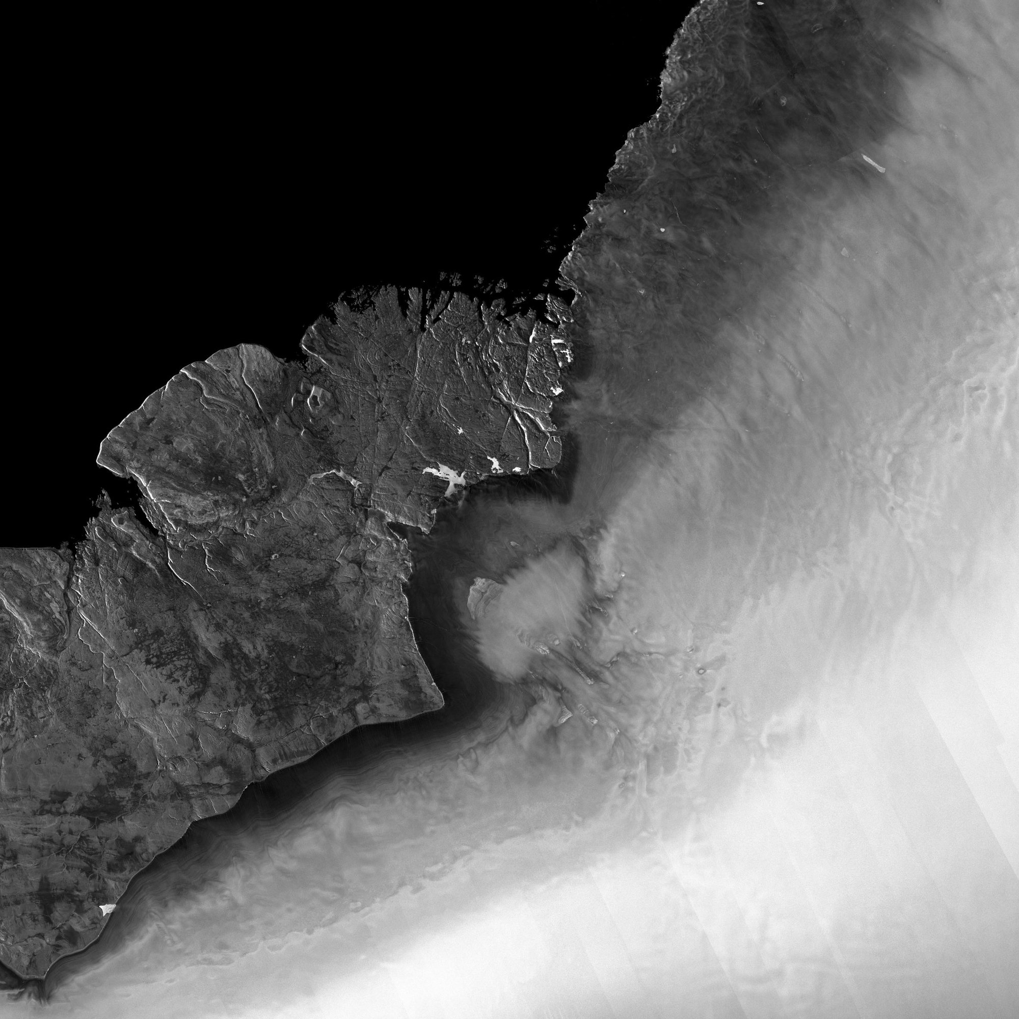 TanDEM-X-Bild des Hiawatha-Gletschers