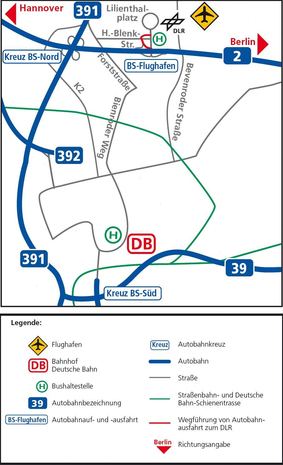 DLR - Anfahrt