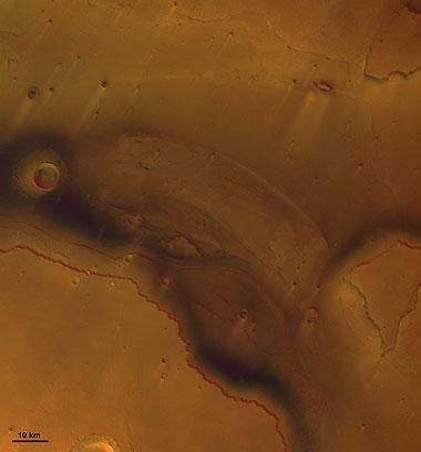 Kasei Vallis - die größte Flussmündung auf dem Mars