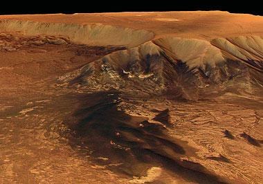 Mars - Melas Chasma - perspektivische Ansicht