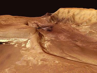 Mars - Strukturen am Melas Chasma