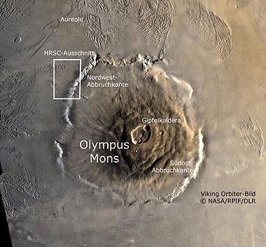 Mars-Vulkan Olympus Mons - Übersicht