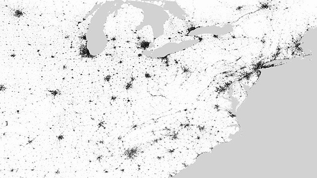 Ausschnitt Global Urban Footprint 