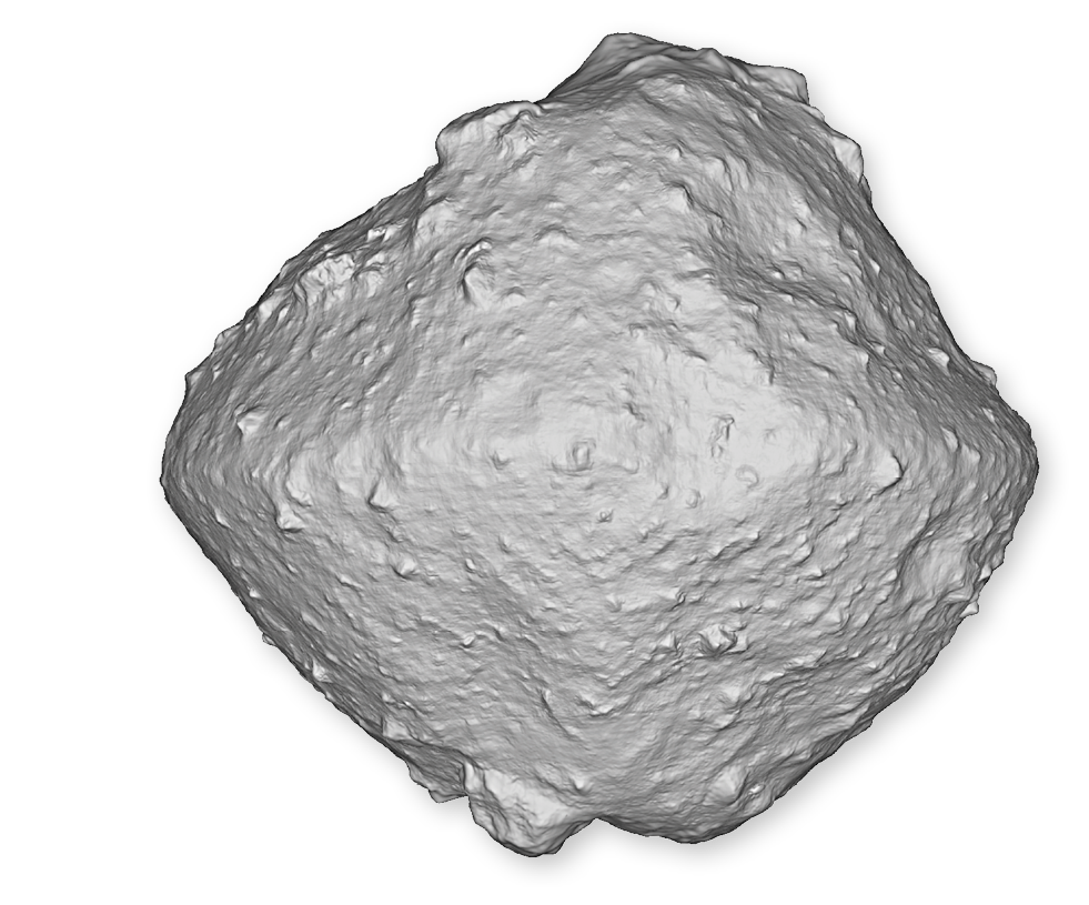 Geländemodell des Asteroiden Ryugu