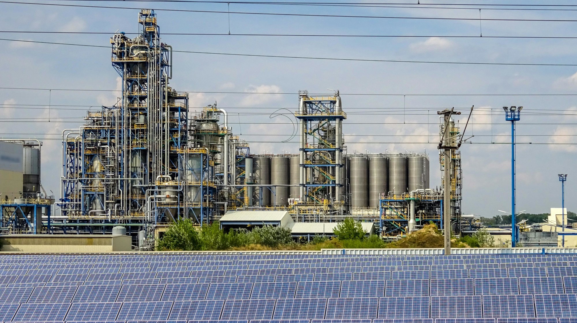 Chemiewerk mit Photovoltaikanlage