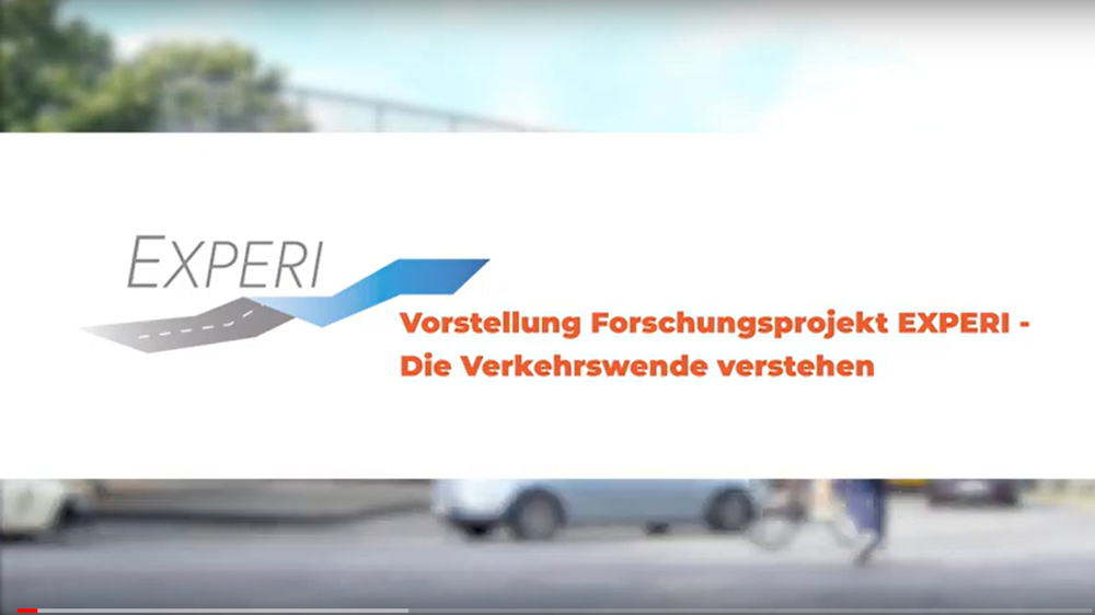 Vorstellung Forschungsprojekt EXPERI – Die Verkehrswende verstehen