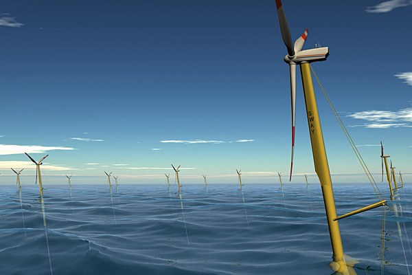 floating wind turbine - Pilotprojekt von Siemens-Division Renewable Energy und des norwegischen Energiekonzerns StatoilHydro (Grafik), alle Bilder: Siemens.