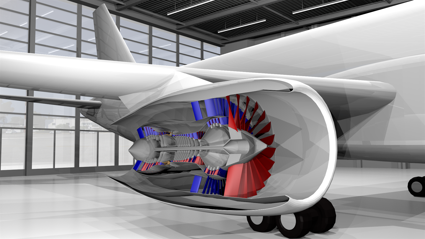 Visualised engine model from DLR predesign framewor